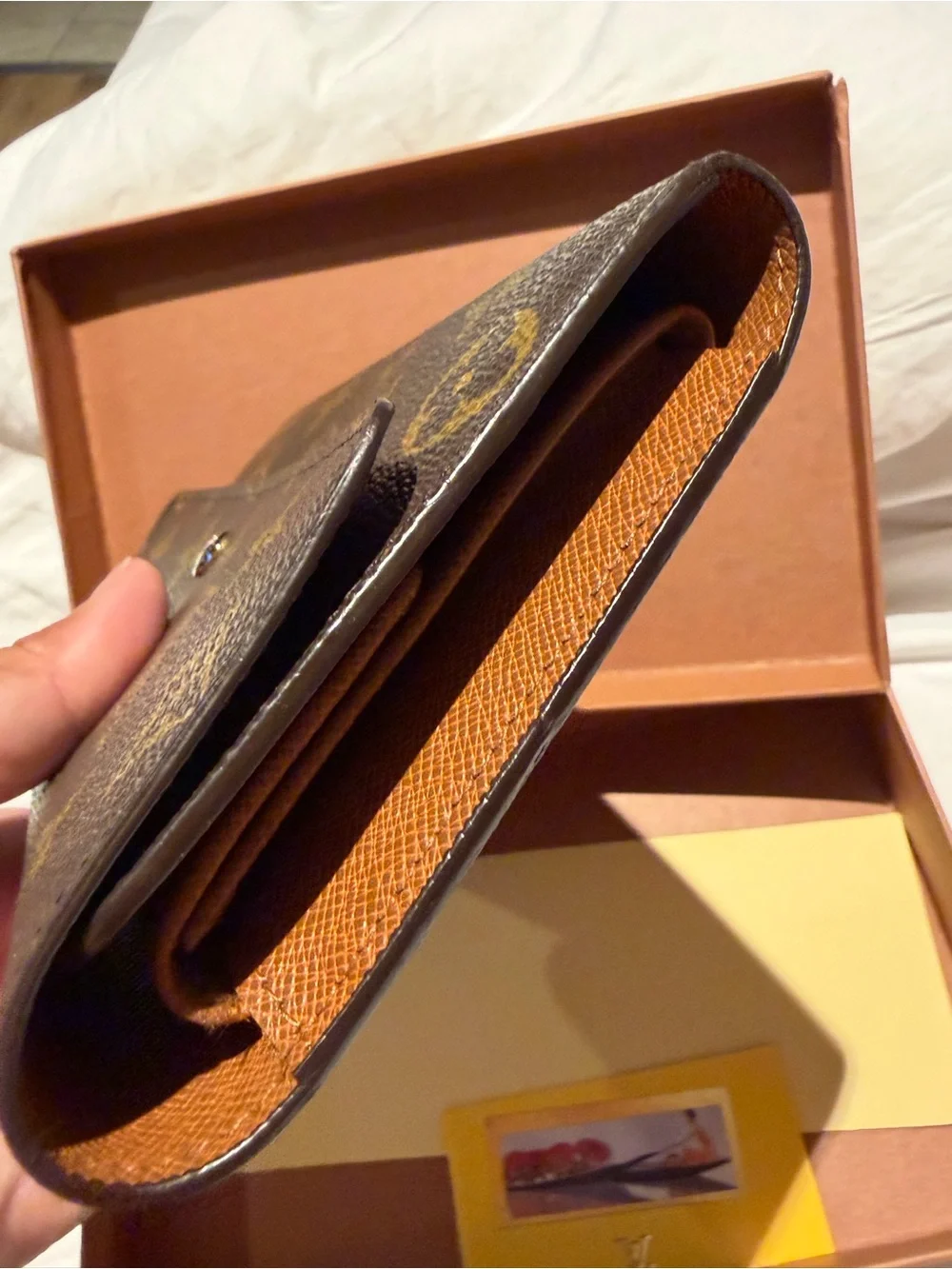 Louis Vuitton Monogram Canvas Wallet in Brown and Gold